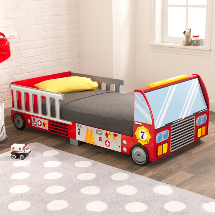 KidKraft Firefighter Kids Toddler Bed Reviews Wayfair   Firefighter Kids Toddler Bed 